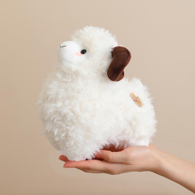 Chubby Cloud Bighorn Sheep Plush Toys Fluffy Comfy Grassland Sheep Doll Soft Home Animal Throw Pillow Kawaii Room Decor