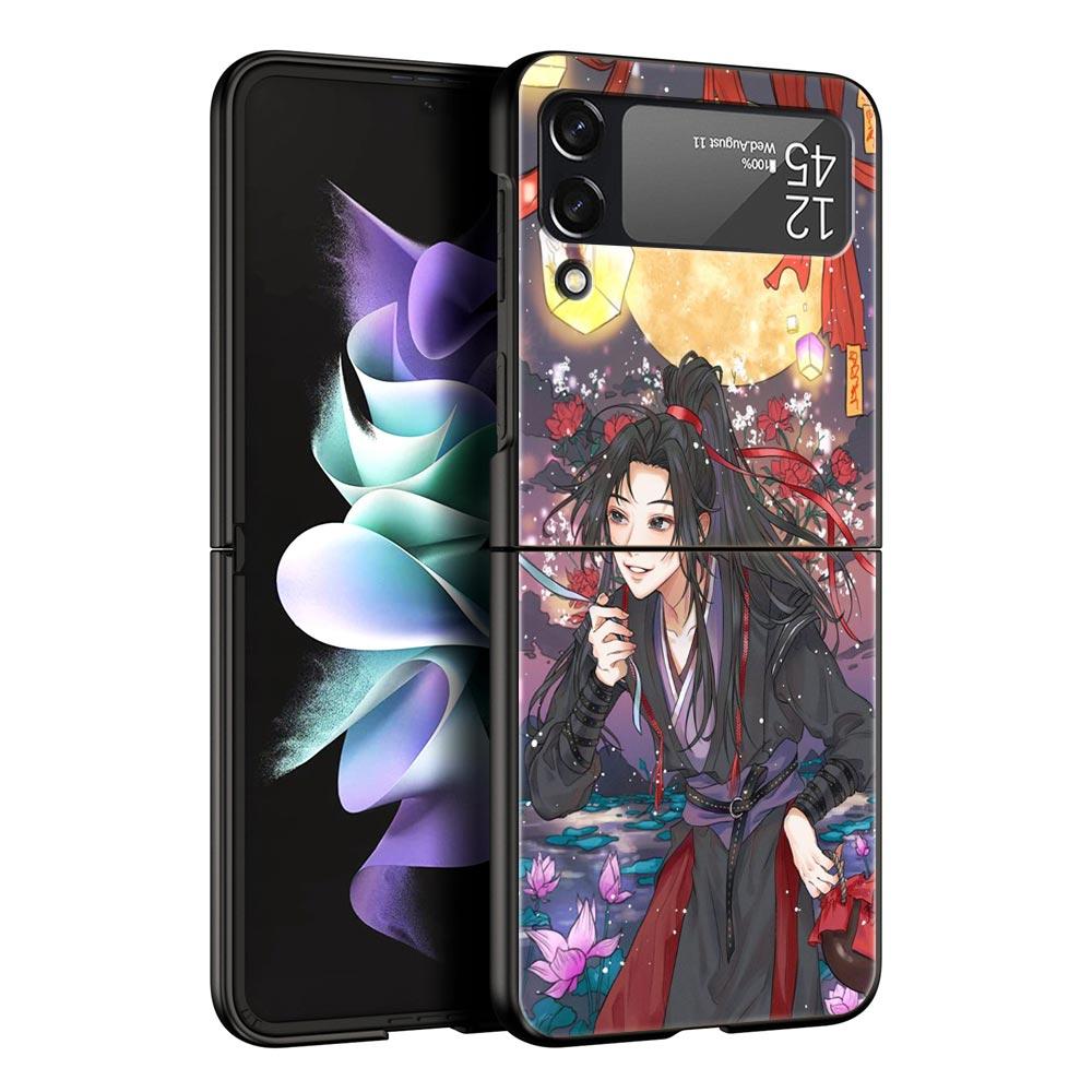 Anime Mo Dao Zu Shi Cute Z Flip 4 Phone Case For Samsung Z Flip 3 5G Black Hard Shell Galaxy ZFlip3 ZFlip5 Cover Folding Luxury