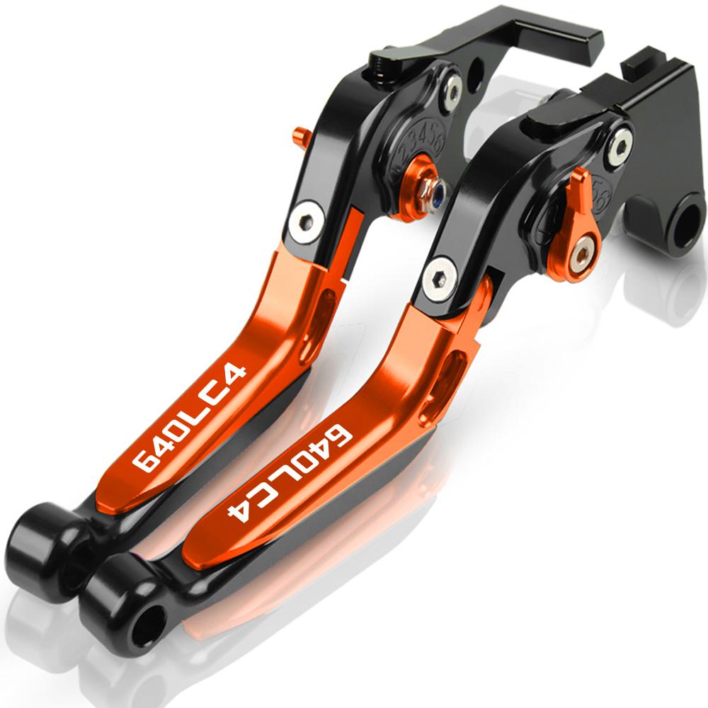Motorcycle CNC Adjustable Extendable Foldable Brake Clutch Levers 640 LC4 Accessories For 640LC4 2003 2004 2005