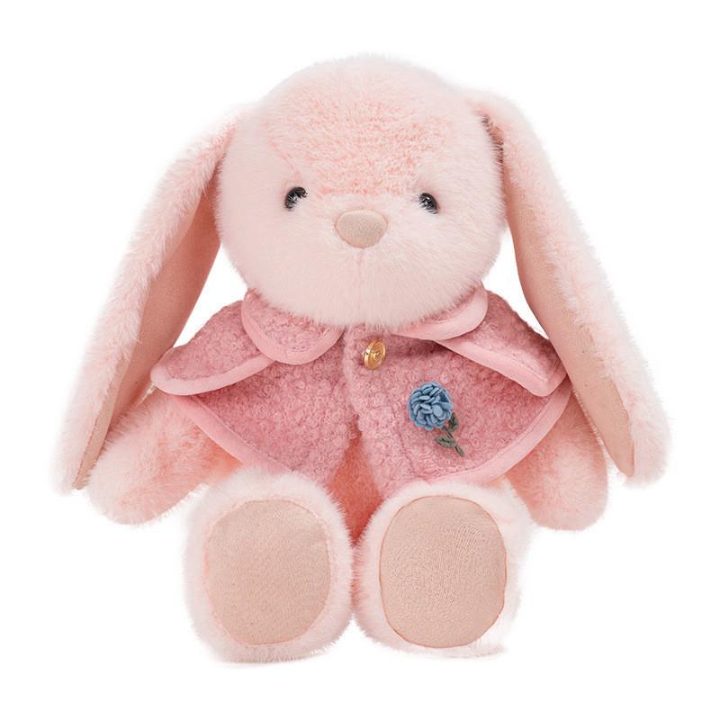 Toy Bunny Plush Doll Shawl Rabbit Sleep Buddy Stuffed Animal Occasions Gift
