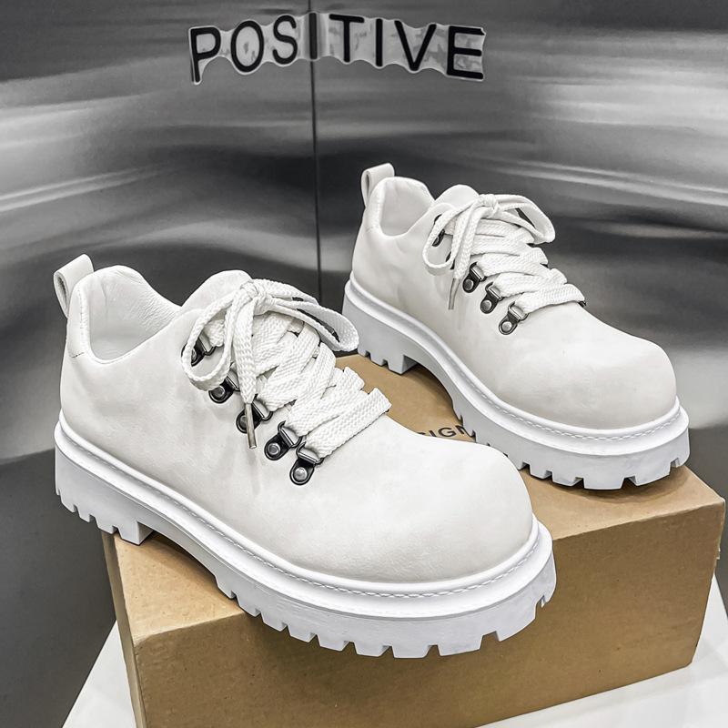

Spring new Derby shoes trend men s small leather shoes fashion men s platform heightening loafers men s muffin shoes business 39