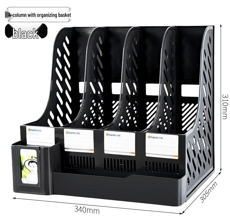 Desktop File Organizer Set: Thickened Rack & Storage Box for Office Supplies