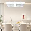 60W Low Ceiling LED Ceiling Fan Light with Remote E27 Socket Dual Fans Energy Saving for Kids Room Home Renovation