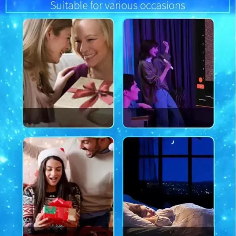 Rotating Galaxy Star Projector with Moon Light,USB Night Lamp Bluetooth Speaker for Nursery Kids Room Party Gift Room Decoration