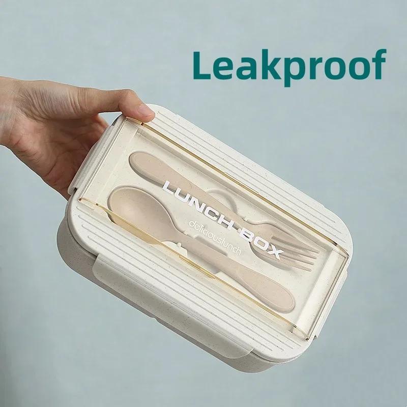 Portable Tableware Set Lunch Box Water Cup Soup Bowl with Spoon Fork Students Travel School Office Microwave Oven Food Container