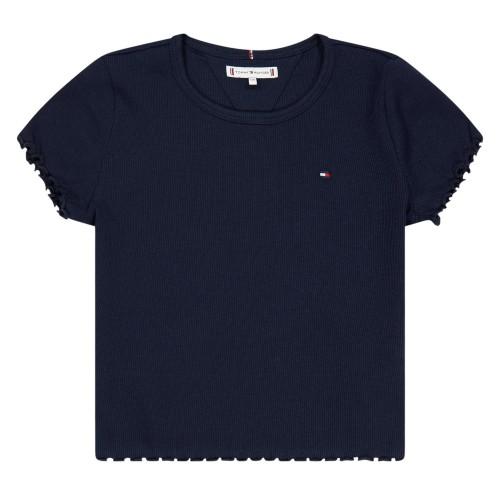 Tommy Hilfiger Childrens/Kids Essential Ribbed Short-Sleeved T-Shirt