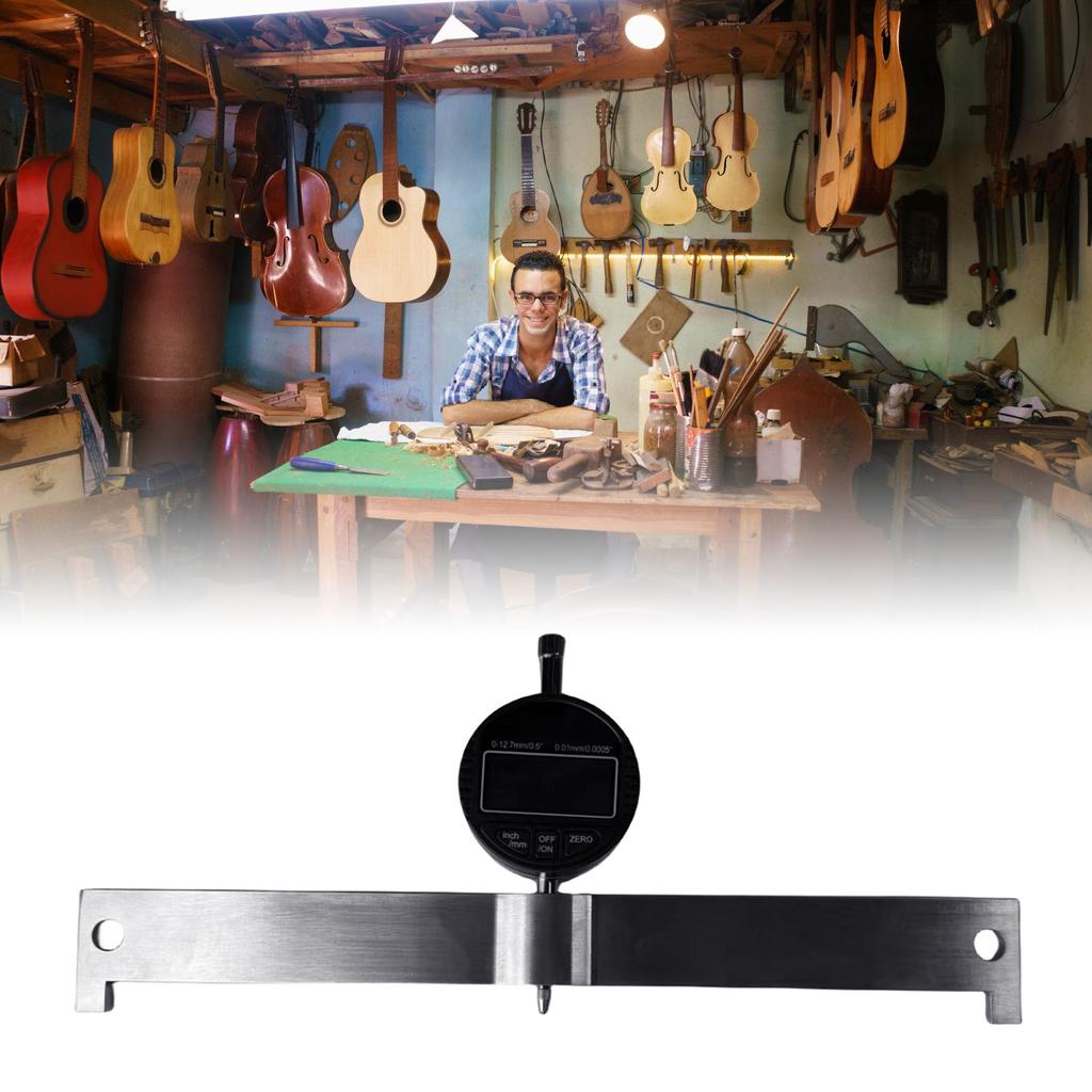 Guitar Fretboard Measuring Tool Guitar Leveling Digital Ruler Tool Guitar Neck Curvature Measurement Tool Enduring