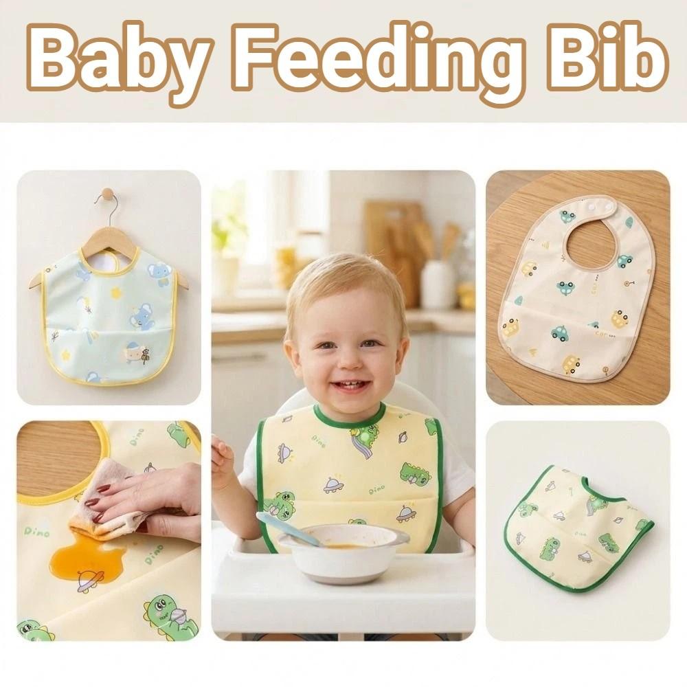 Adjustable Toddlers Feeding Apron Waterproof Baby Apron Practical Baby Feeding Bib  Mealtime