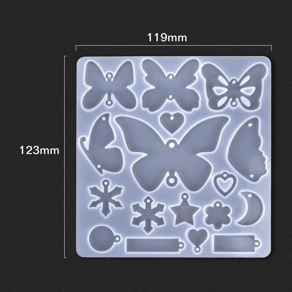 Cute Cat Butterfly Animal Earring Keychain  Epoxy Resin Silicone Mold DIY Spider Snake Pendant Jewelry Making Decoration Crafts