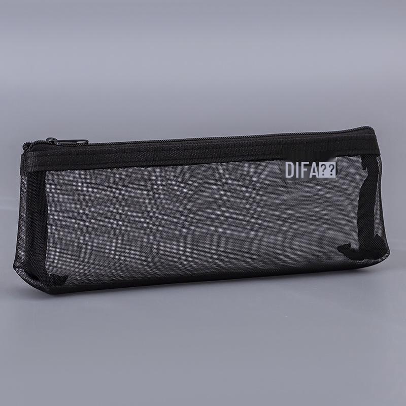 Clear Mesh Pencil Case: Large Capacity Student Exam Storage Bag