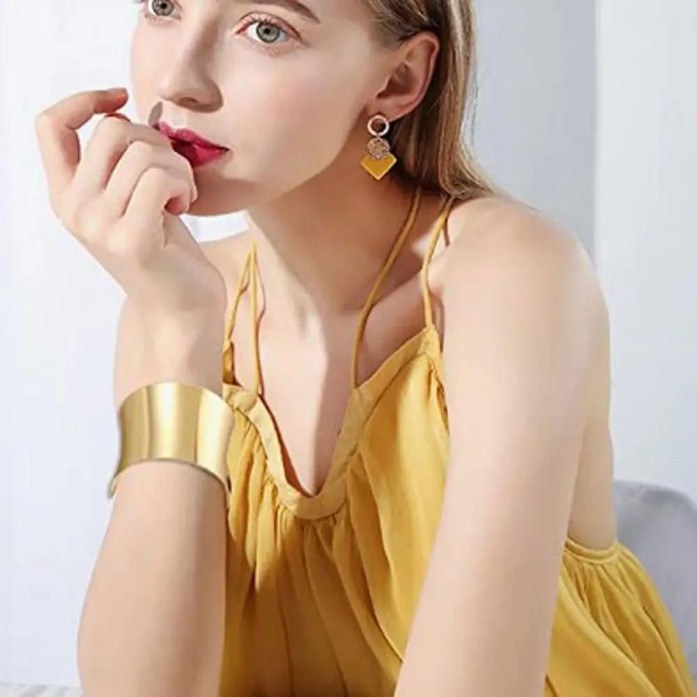 Simple Open Cuff Bangles For Women Jewelry Hollow Metal  Adjustable Wide Bracelets Party Jewelry Luxury Pride