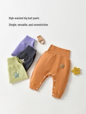 Baby Hoge Taille PP Broek - Comfortabele Lente/Herfst Kleding, Geen Buikbinding, Koudebescherming, Vrije Beweging Leerbroek