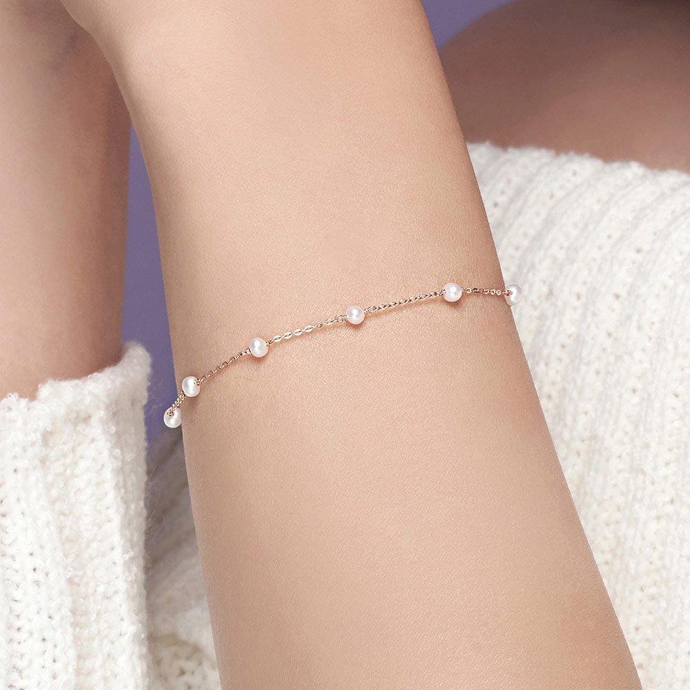 14K Gold Bracelet Chain TL2 Pearl