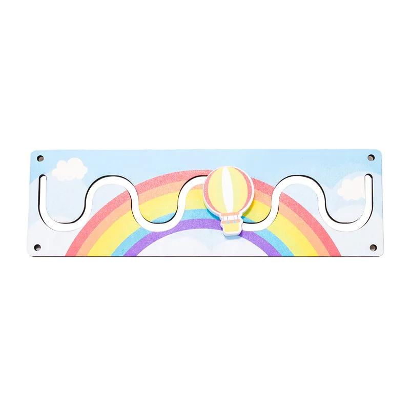 New DIY Montessori Busy Board Wooden Accessories Gear Hand Wheel Alarm Clock Animal Mirror Educational toys For Children Gifts