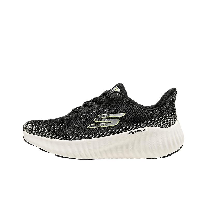 Skechers Go Run Now Lace-Up Comfortable Round Toe Mesh Shock Absorbing Breathable Rebound Low-Top Running Shoes Women sneakers 129735-BKW 36