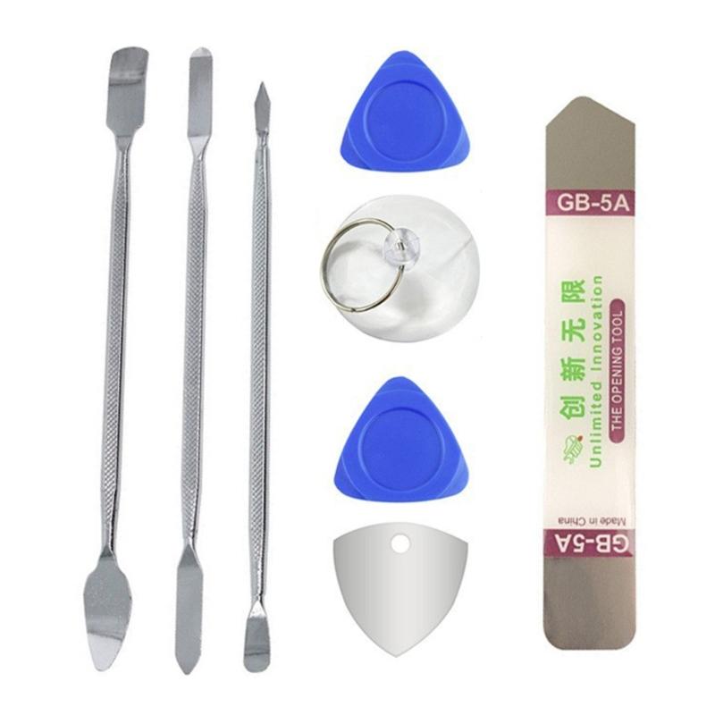 

8Piece Metal Pry Lever Set, Multipurpose Manual Disassembly Tool for Electronics and Appliances Professional Technicians 1