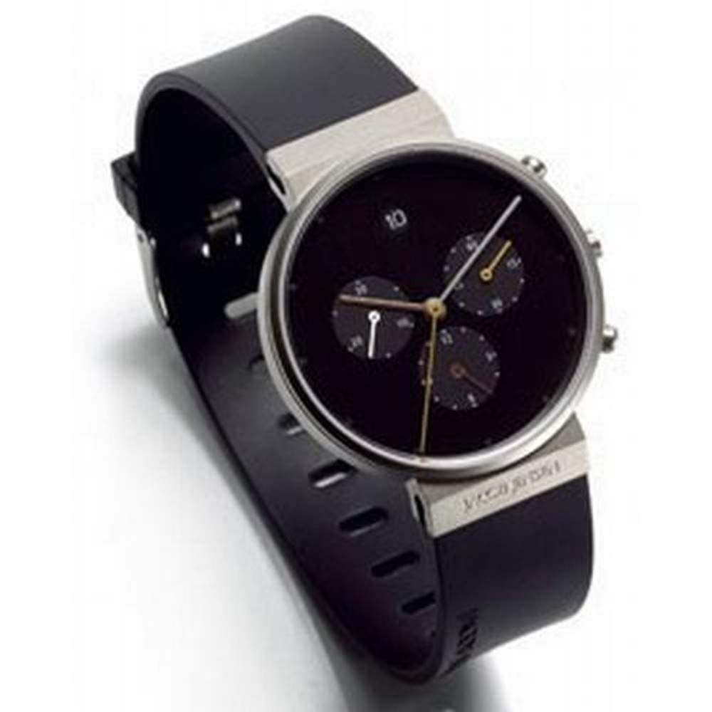 Jacob Jensen 600 Chronograph Black Watch Men's