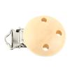 10 Stück Baby-Schnullerclips, Holz Eisen 3 Löcher Rund Baby-Schnullerclips Säugling Fütterungszubehör für Kleidung Ordner Schmuck Ornamente 4.4x