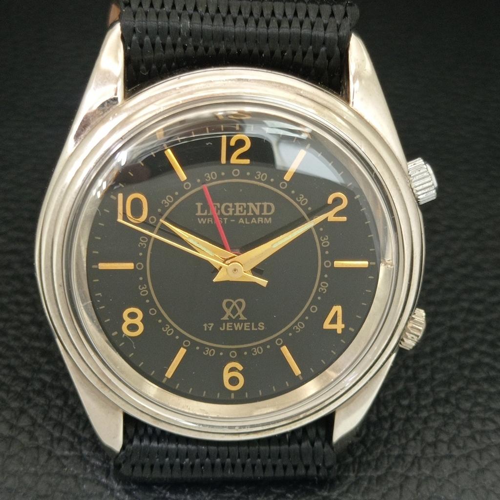 VINTAGE LEGEND MANUELL AUFZIEHBAR SCHWEIZER HERREN ÜBERHOLTE WEckerUHR a707501-1