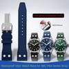 20mm 21mm 22mm High Quality FKM Rubber Strap for IWC Big Pilots Little Prince Mark 18 20 TOP GUN Bracelet Watch Band with Rivet