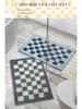 Checkered Bathroom Absorbent Anti-Slip Floor Mat