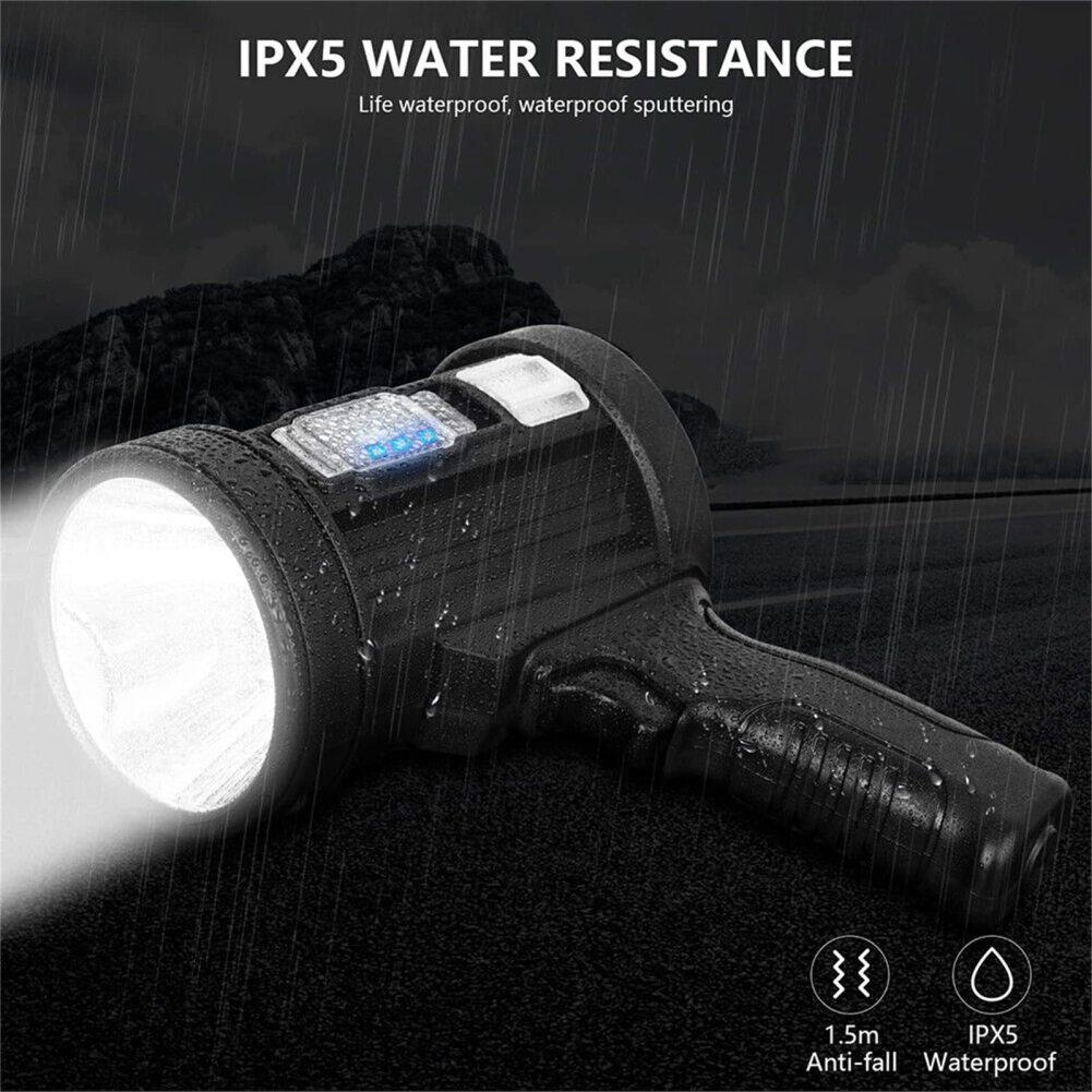 Led Searchlight Spotlight 6000mah Rechargeable Battery Super Bright Flashlight Outdoor Emergency Tool Powerful Flashlight Torch