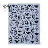 Women Nail Art Halloween Gothic Bat Stickers, Black Cat Bow Manicure Decoration Waterproof Stickers Decals, Girls Accessories for Holiday Party