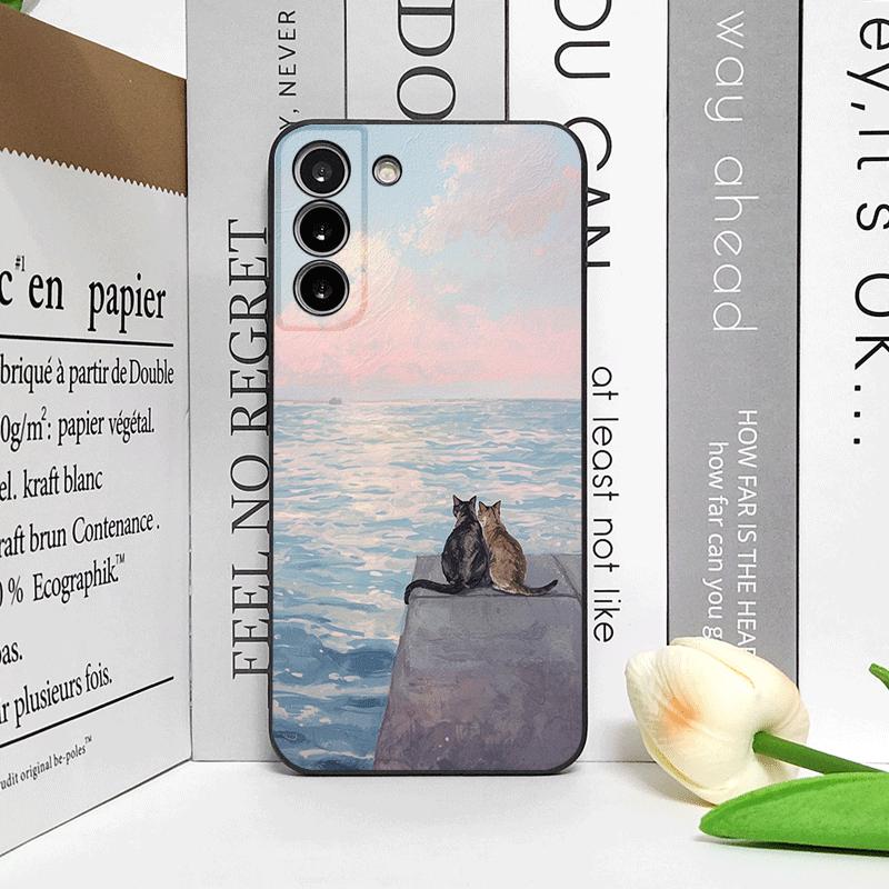 Custodia per Telefono con Fantasia Divertente di Gatto Cartone Animato per Motorola Moto Edge 50 Fusion 40 30 Neo G24 E14 G75 G85 G84 G54 5G Cover Antiurto