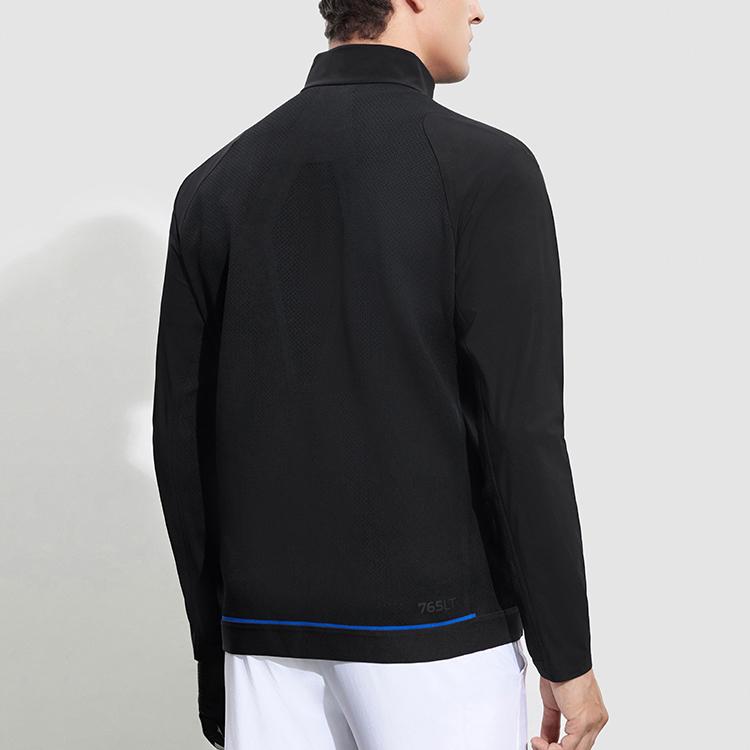 FILA Golf X McLaren Collaboration Woven Jacket Autumn Golf Stand Collar Top Men tops Deep-Black A11M335702FBK