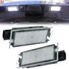 2Pcs Car LED Number Plate Light - Compatible With Clio Megane Master Laguna II Auto License Plate Lamp