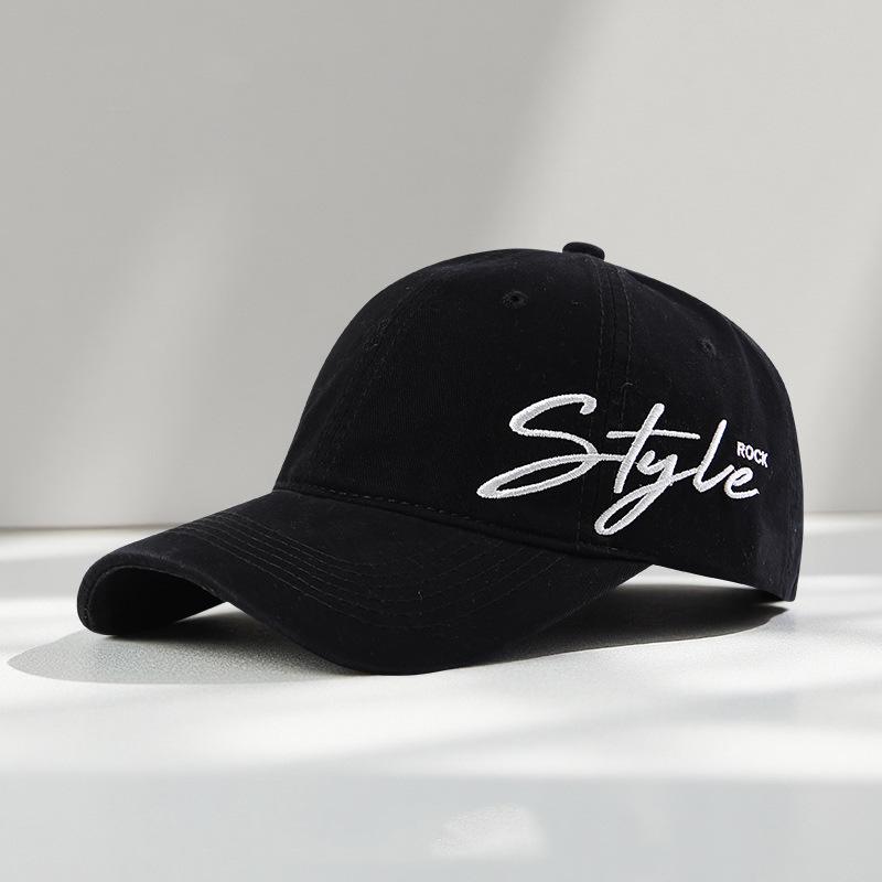 New Street Wind Side Letter Embroidery Baseball Cap Female Versatile Cap Male Couple Trendy Brand
