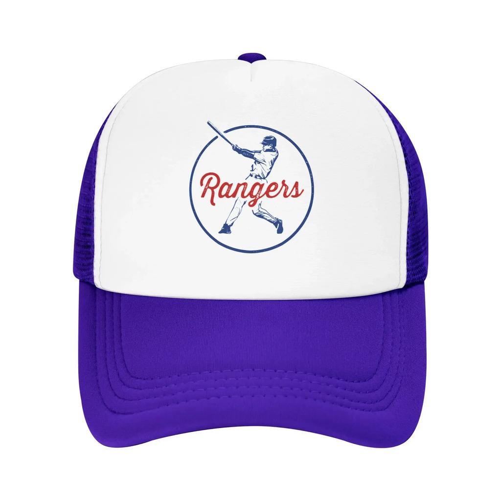 Vintage Rangers Hrající na Texas State Pool Party Síťované Baseballové Čepice Pánské Unisex Dámské Plážové Ochranné Čepice Hip Hop Trucker Čepice