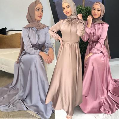Dubai Türkei Arabischen Eleganten Chiffon Kimono Für Frauen Muslimischen Einfarbig 3 Schichten Offene Islamische Kleidung Muslimischen Kleider Abaya