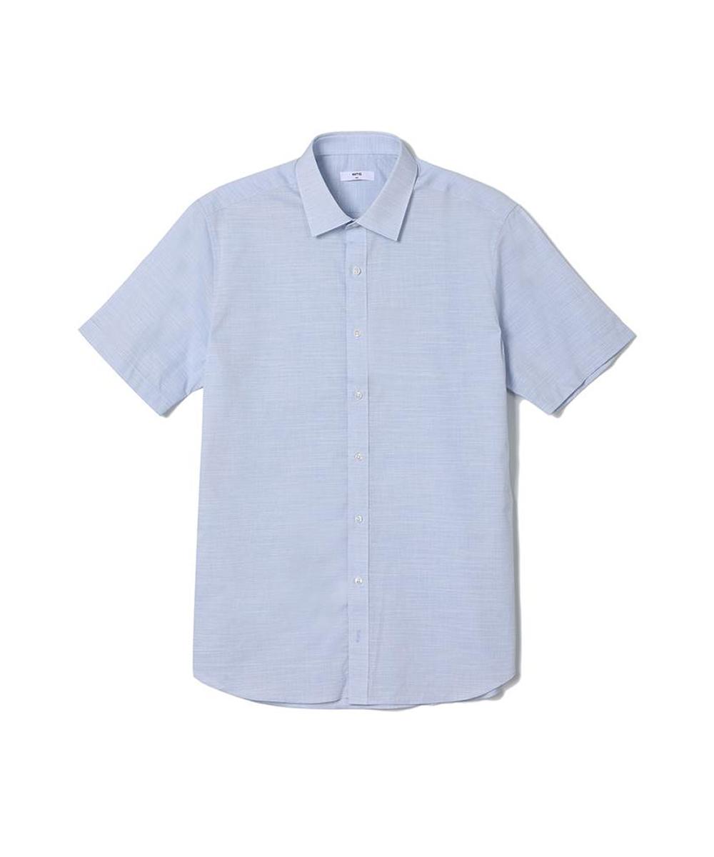 Notig 100% Cotton Comfort Slim Fit Striped Short Sleeve Shirt Blue Blue/095