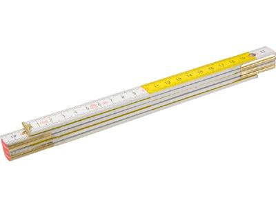 Holz-Klappmaßstab Weiß-Gelb 1M - T 26C005