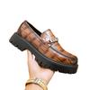 Factory Direct Sales of New Four-season One-pedal Loafers Platform-soled Fashion Men's Casual British Leather Shoes