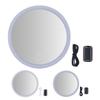 20X Beleuchteter Vergrößerungs-Make-up-Spiegel 3 Farben LED Kosmetikspiegel mit Licht Stufenloses Dimmen mit Saugfuß