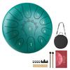 Steel Tongue Drum, 25.4cm 11 Notes Rain Drum for Outside Garden, C Major Musical Drums with Music Book & Mallets