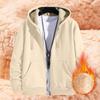 Cappotto invernale caldo da uomo, cardigan in pile di agnello, felpa con cappuccio, giacca spessa, felpa con cappuccio casual, cappotto con cappuccio in peluche