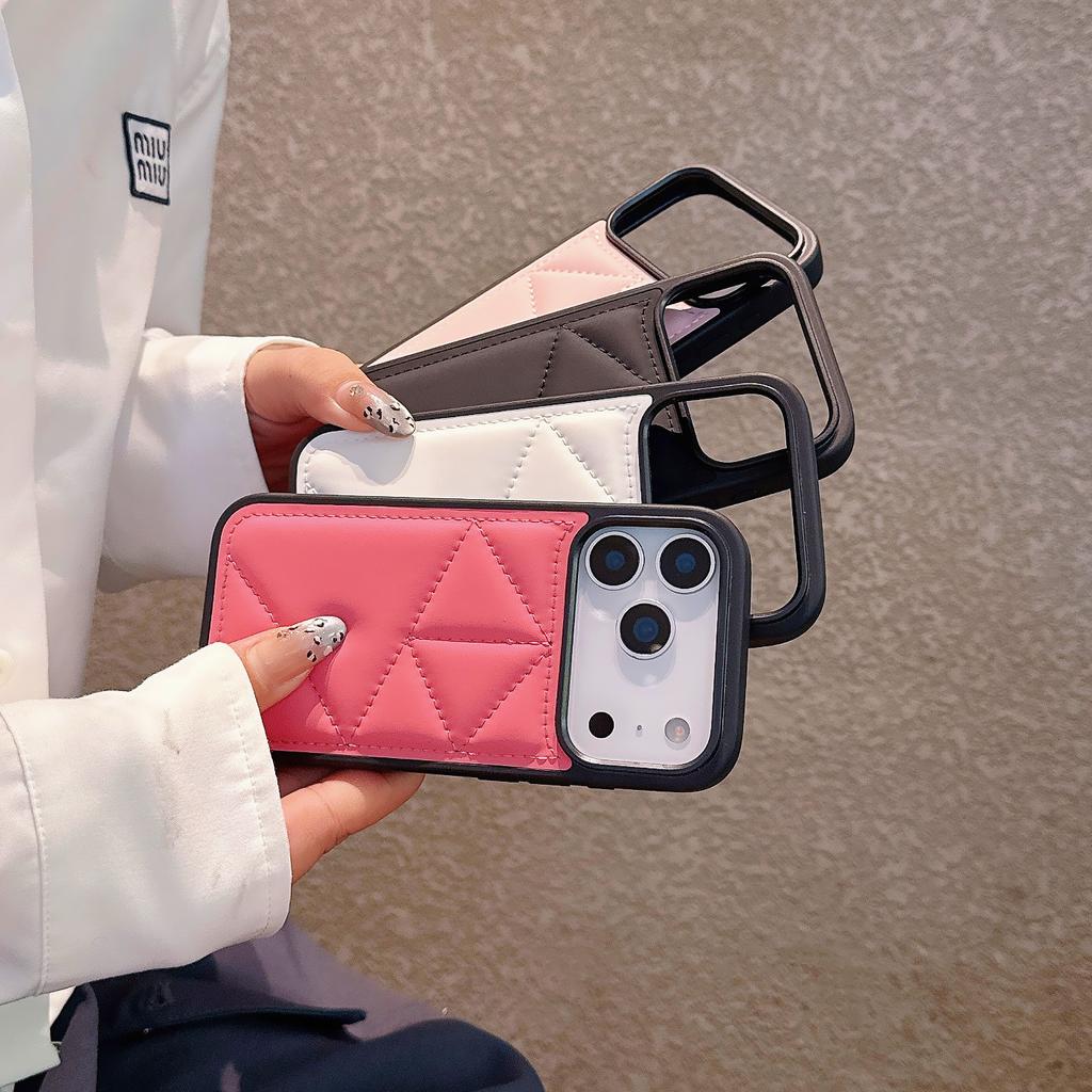 New Triangular Bread Suit for Apple 17air Mobile Phone Case for IPhone16promax Leather Anti-fall Protective Cover