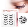 Magnet False Eyelashes Magnetic Liquid Eyeliner Tweezers Eyelash Makeup Tool Set (#023)