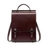 MFFOR Genuine Leather Backpack, 2-Way Shoulder Bag, School Bag for Women, Large Capacity, Compact, Slim, Cute, Casual, Simple, Elegant, Stylish,