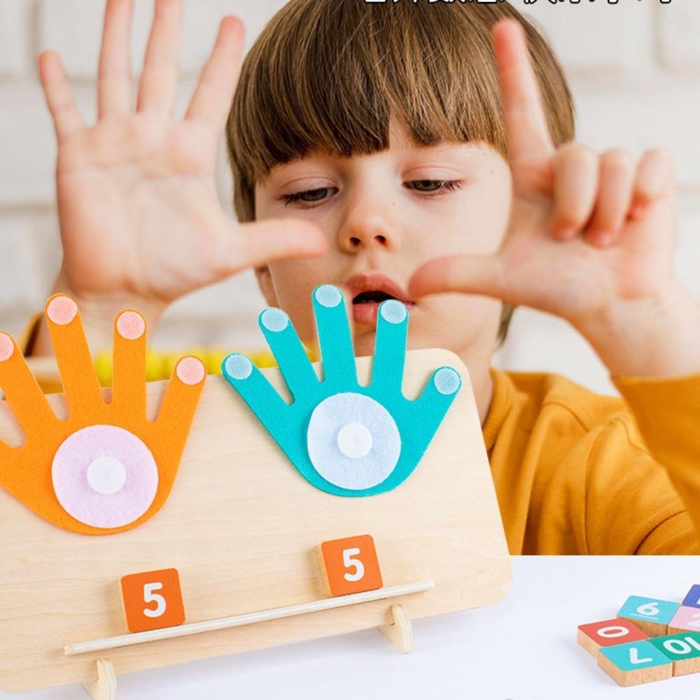 Dreidimensionale Kinderfinger Additions- und Subtraktions-Rechenlehrmittel Kindergarten Puzzle Desktop Eltern-Kind-Spiel Bausteinspielzeug