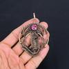 Pink Spiny Oyster 999 Copper Wire Wrapped Pendant Handmade Gemstone Jewelry Pendant, For Memorial Day