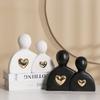 Ceramic Figure Figurines Modern Decoration Home Sculpture Nordic Decorative Abstract Couple Statue Living Room Crafts Ornaments