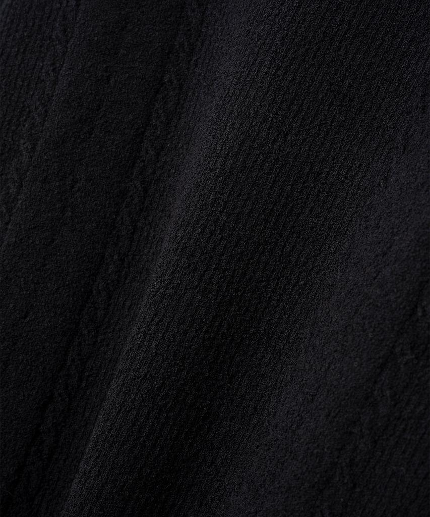 MILLO WOMEN Boucle Fringe Long Sleeve Knit [Black]