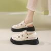 Fashion Breathable Shoes Sandals Elastic Band 2025 Summer Women's Heels Slip-on Outside Closed Girls Slipper Slides Rome Scandals