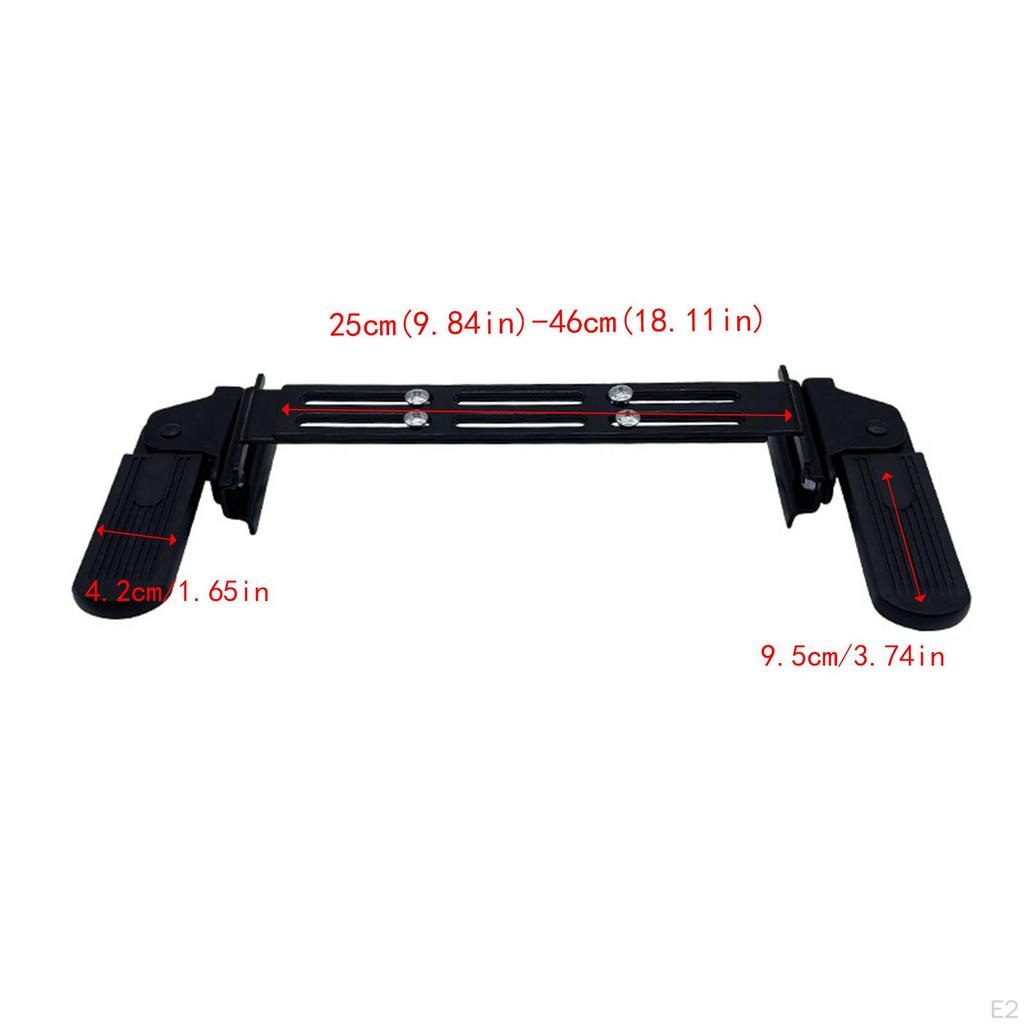 Electric Bike Front Footrest Foldable Pedal Adjustable Anti Slip Sturdy Universal Expandable Spare