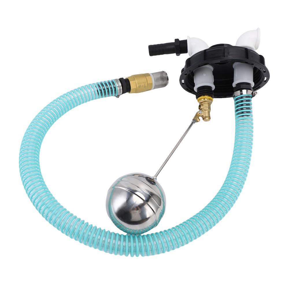 Heavy Duty IBC LID DN 150 with Overfill   and Pump Connection, 25mm Hose 90 Degree Elbow, PP IBC Rainwater Collection Sews for