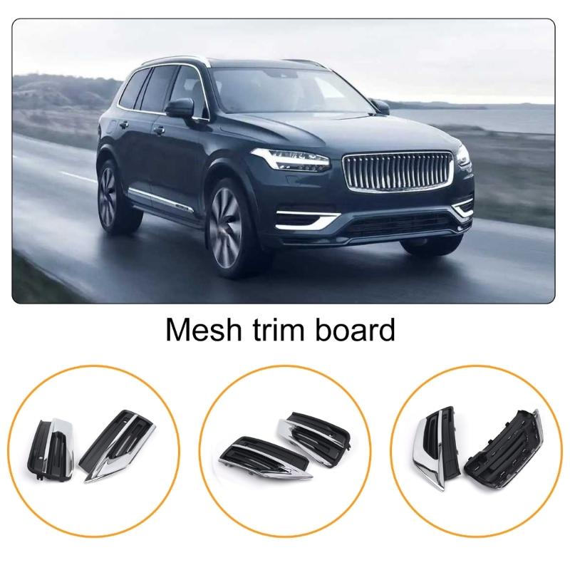 Left/Right Car Bumper Fog Light Grille for XC90 2020 To ONWARDS 31663539 31663514 Replacement Fog Lamp Grille Trim Cover